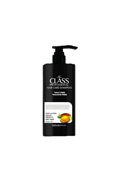 Class Shampoo with Argan Oil for Dry Hair, Free of Salt and Sulfates – 1000ml