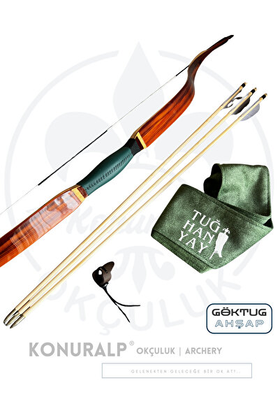 KONURALP OKÇULUK Göktuğ / Ahşap - Geleneksel Okçuluk Lamine Yay Seti
