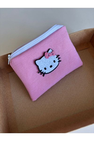 Hello Kitty Handmade Linen Hello Kitty Children's Wallet