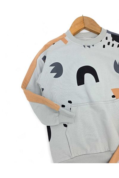 Egelite Boy's Nature Themed Printed 2-3-4-5-6 Years Old Seasonal Bottom Top Tracksuit Set