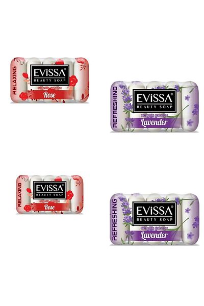 Evissa Beauty Soap Rose & Lavender Soap 4X(5*55)Gr