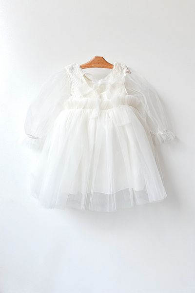 Baby Animals Baby Girl Dress Girls Kids Dress Birthday Party Wedding Dress Long Sleeve Lined Dress