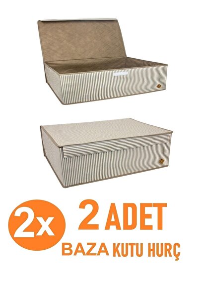 Genel Markalar İki adet kahverengi baza ve çekyat altı sert hurç, 50x40x19cm,...