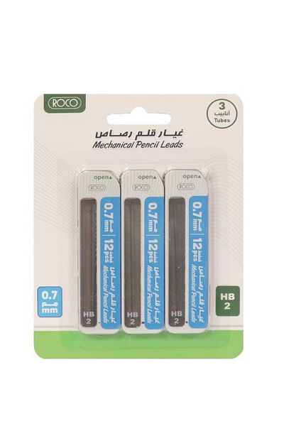Roco 0.7 mm 2HB Black Lead Refill – 20 Leads per Tube