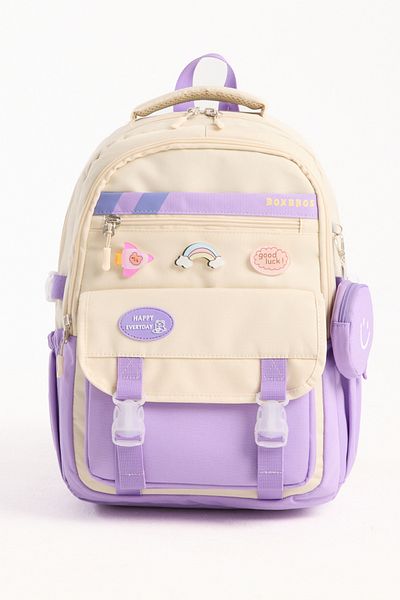 Roxbros 3-Piece Girls' School Bag with Korean Style Accessories & Primary School Backpack with Lunch and Pen Holder