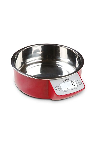 Sanford Electric Kitchen Scale - 5kg/11lb Capacity, 1L Bowl, LCD Backlight, Measures Water & Milk Vo