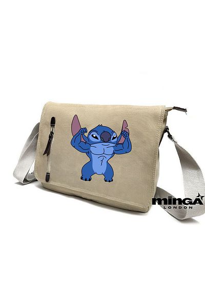 Minga London Beige Stitch Strong Messenger Bag - Minga London
