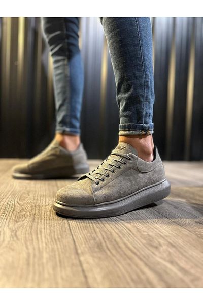 Beruflic High Sole Casual Shoes 044 Gray (Suede)