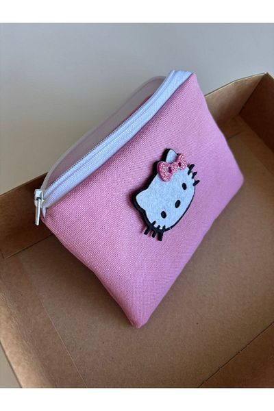 Hello Kitty Handmade Linen Hello Kitty Children's Wallet