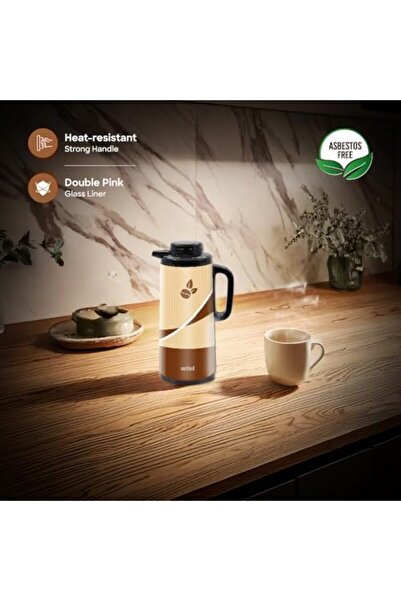 Sanford 1.6L Double Glass Liner Vacuum Flask | 24-Hour Hot & Cold Retention | Leak-Proof | Heat-Resi