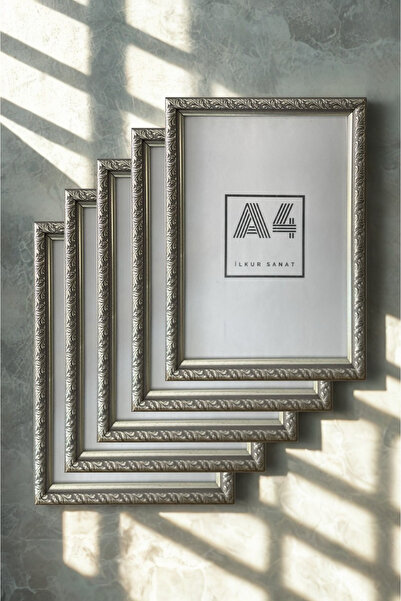 ilkur حجم A4 (21 × 30) إطار منقوش بزجاج غير لامع بسمك 2 مم، خمس قطع