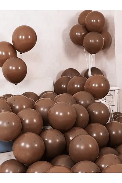 Mielibon Brown Latex Balloon 12 Inch Set of 50 – Bulk Party Birthday Wedding Decoration