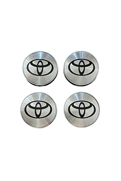 Toyota Set 4 capace pentru jante din aliaj negru-argintiu de 60 mm