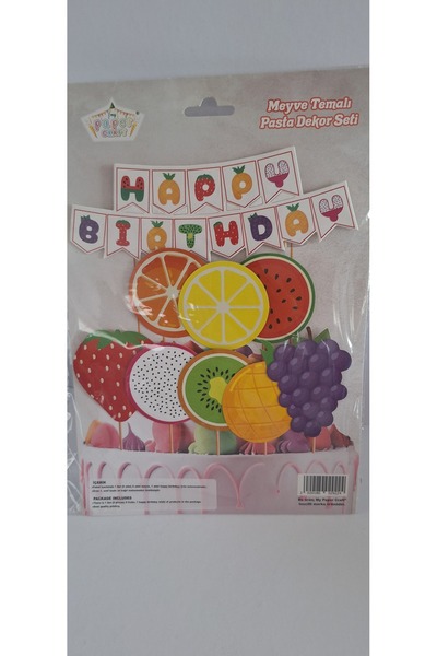 Genel Markalar Mutlu anılar parti evi meyve DESENLİ CUPCAKE SÜSÜ KÜRDAN