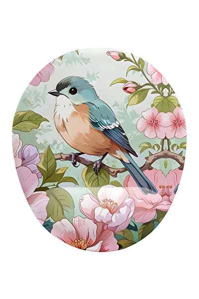 iyi fikirler Vintage Kuş Desenli Bilek Destekli Mouse Pad