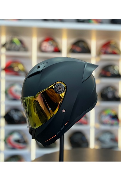AXXIS MOTOMARİS FENIX MATT BLACK (ŞEFFAF VİZÖR)