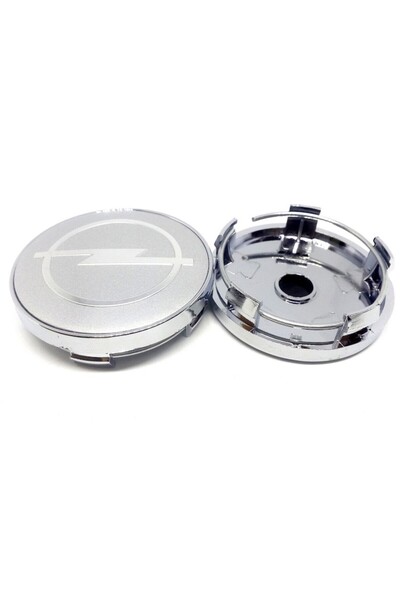 GREY Set 4 capace de jantă 60mm argintii/gri, Opel Insignia/Astra/Vectra/Corsa