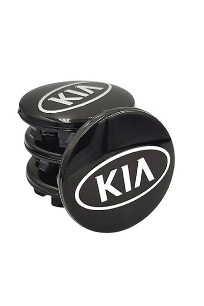 Kia Set 4 capace jante 58mm, negru, alb