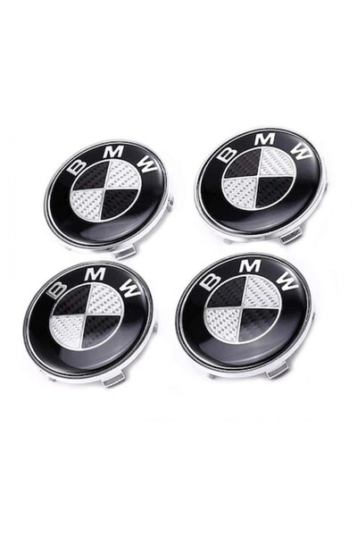 Deliny Set 4 capace de jantă Deliny®, 68 mm, pentru jante din aliaj BMW, negr...