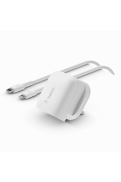 Belkin BoostCharge USB-C Wall Charger 20W + USB-C Cable with Lightning Cable 1M