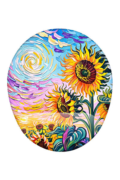 iyi fikirler Van Gogh Ay Çiçeği illustrasyon Bilek Destekli Mouse Pad