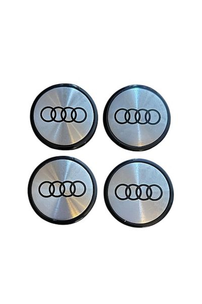 Universal Set 4 wheel caps 62mm exterior Audi silver compatible/replacement alloy rim