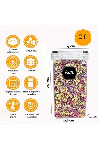 Köken Food storage container, 2L airtight, storage, BPA-free plastic, freezer/microwave/dishwasher