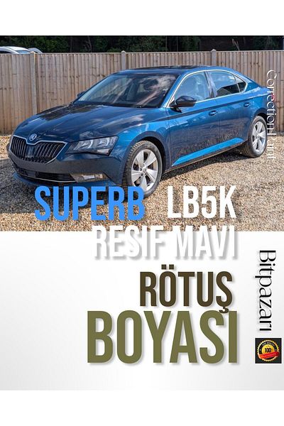 Flea Market Skoda Superb Reef Blue Lb5K - Professional Scratch and Stone Mark Remover Touch-Up Paint 20ml.