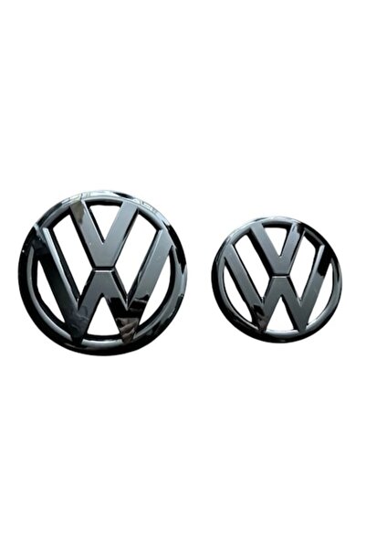 MAF Set 2 embleme față și spate cu suporturi originale pentru VW Volkswagen Golf 6 Hatchback MK6, 135mm și