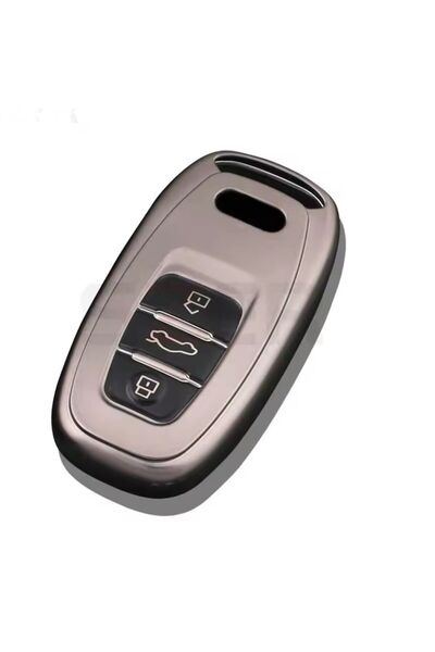 MAF Husă cheie de protecție de lux compatibilă cu Audi A4, A5, A6, A7, A8, Q3, Q5, Q7, S4, S5, S6, 3 butoane