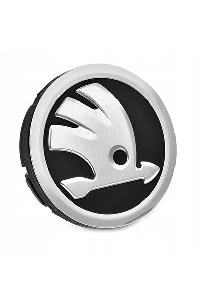 Skoda Set of 4 wheel covers, Wheel Cover, 55 mm, Skoda, black and silver