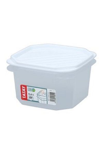 Tatay Square Food Storage Container – White 0.6L