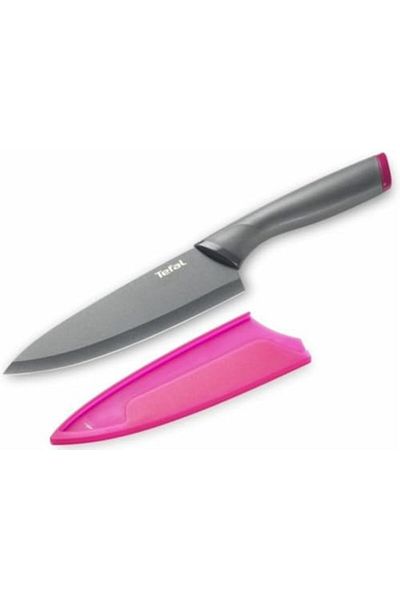 TEFAL Fresh Kitchen 15 cm Chef Knife with Cover, Grey/Purple