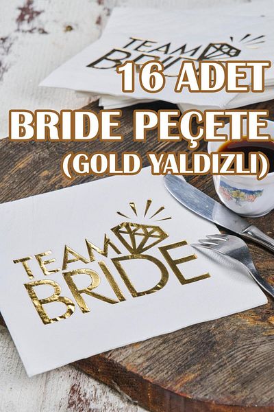 Dantelux 16 Bride Party Napkins (Size: 33X33 cm)
