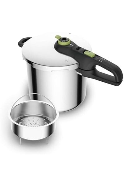 TEFAL Pressure Cooker | Secure 5 Neo 8 L Pressure Cooker | 5-security systems | 2 cooking levels | S
