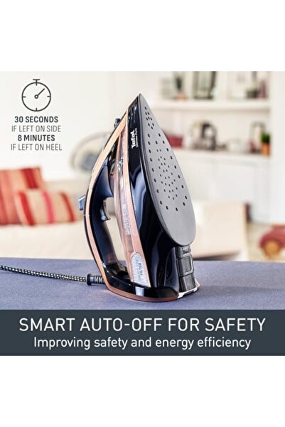 TEFAL Ultimate Pure Steam Iron, 3100W, Black and Rose Gold