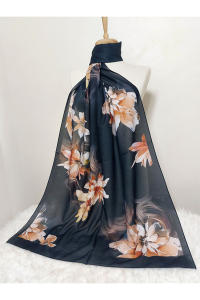 REMOMODA Patterned Flower Model Shawl Italian Cotton Flexible Soft Shawl High Quality
