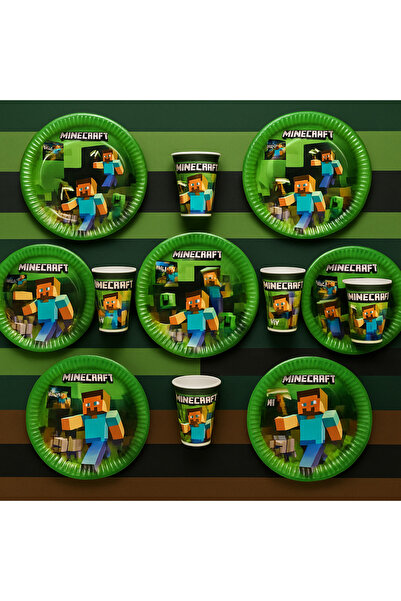 Dekals 8 Piece Character Cardboard Plate Cup Set (8 Plates + 8 Cups) – Birthd...