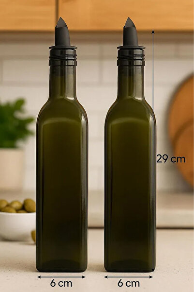 Home Verde 2'li Silikon Tıpalı Cam Yağdanlık Seti 500 ml