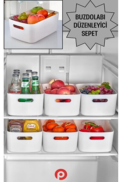 woodhub 3'lü Dolap İçi Düzenleyici Sepet Seti, Dekoratif Saklama Kutuları, Ba...