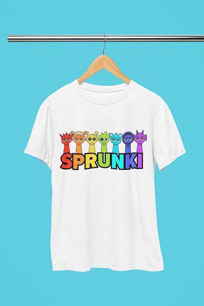 MAGORS Sprunki Printed Cycling Collar 100% Cotton Children's and Youth Tshirt