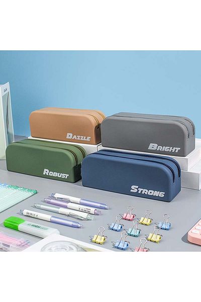 esabela Pencil Case for Kids, Double Layer, Stationery Organizer, Pen Holder, Pouch for School