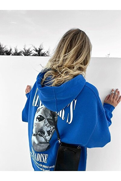 NoVibe Plus Size Hooded Gangster's Paradise Printed Hoodie Sweatshirt