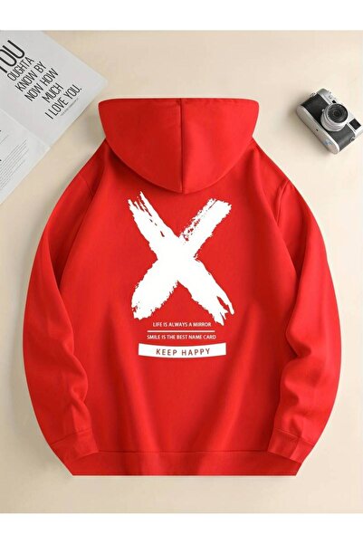 MANCY Unisex X Štampano Oversize kroj Zimska 3 niti % 100% pamuk K Sa kapulja...