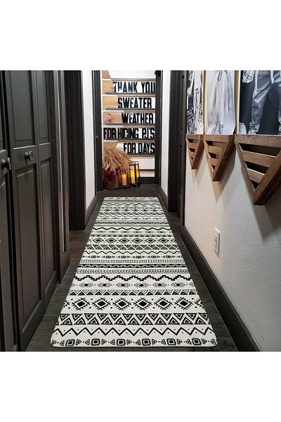 OEM Woven carpet, double-sided, cotton, size 100x300cm Geometric