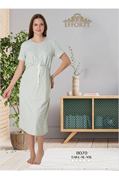 EM&FA TEKSTİL Pregnant Maternity Short Breastfeeding Detailed Dress