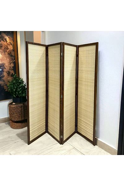 Al Saada Home Partition Room Divider 180-180-45 cm - Coffee