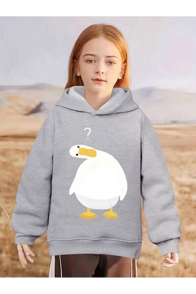 NoVibe Детски суитшърт с качулка и качулка от 100% памук, зимен зимен принт с...