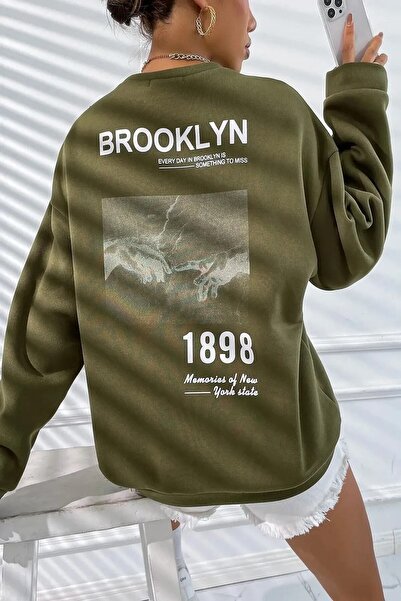 NoVibe Μπλούζα με λαιμόκοψη με 3 κλωστές με στάμπα Brooklyn1898