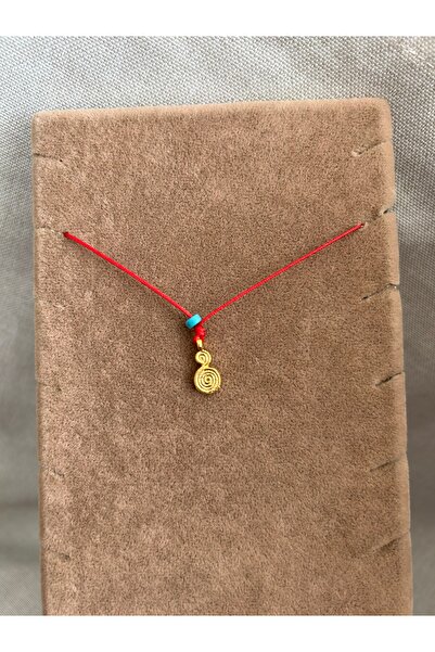 ATELİERGONCA Kırmızı ip minimal kolye no:15